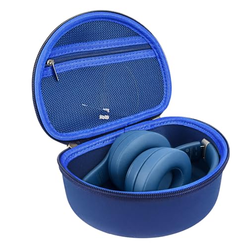 Hard Travel Case Compatible with Beats Solo 4, Studio Pro, Solo 3, Studio 3, Solo 2,Over Ear Headphone Case with Storage Cable Bag Strap (Blue) - color: Blue