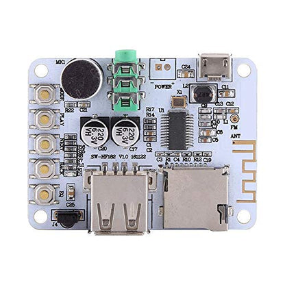 Oumefar Bluetooth Audio Receiver Microphone Amplifier USB TF FM MP3 Decoder 4 Modes WMA WAV FLAC Player Amplifier Board for MP3 WMA WAV FLAC(Bluetooth Audio Receiver Board + Remote Control)