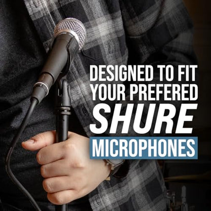 Shure by Gator Round Base Mic Stand with Standard Height-Adjustable Twist Clutch and 10" Base; (SH-RBMICSTAND10) - style: 10" Weighted Base