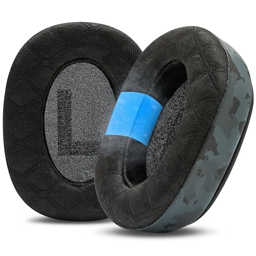 WC Freeze G Pro X - Angled Cooling Gel Earpads for Logitech Gpro X | Made by Wicked Cushions | Extreme Comfort, Angeled Design, New Freeze V2 Cooling Fabric, Extra Thick | Black Camo - color: Black Camo