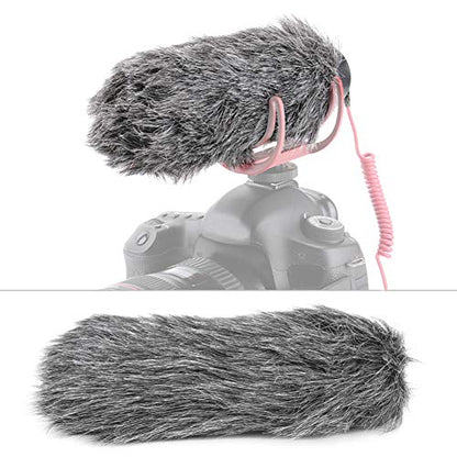 Acouto Microphone Windshield Furry for RODE VideoMic, Outdoor Recorder Wind Cover Furry Microphone Windscreen Muff