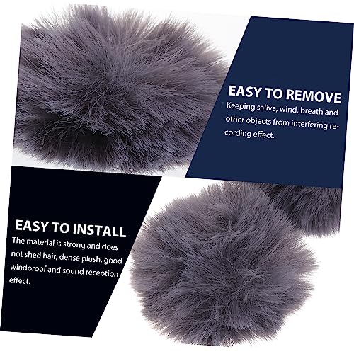 BESPORTBLE 2pcs Windproof Fleece Mic Furry Cover Windscreen Cover for Outdoor Recording