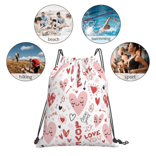 Cinch Sack Tropical Leaf Dot Texture Drawstring Tote Backpack - color: 5