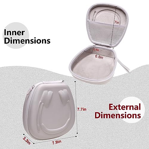 Case for Logitech H390/H391/Zone 301/H111/H570e Wired Headset White | Hard Carrying Travel Wired Headset Case for Logitech H390/H391/Zone 301/H111/H570e & JIAMQISHI/Poly Blackwire 3220/AOC - color: White