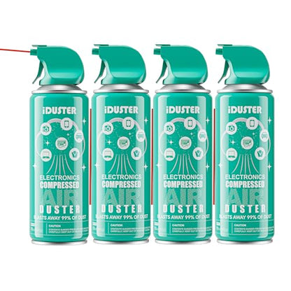 iDuster Compressed Air Duster Disposable, 4-Pack