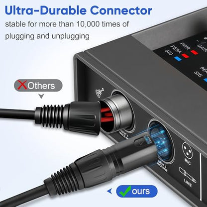 4 Pin XLR Splitter Cable,4 Pin XLR Extension Cable for Microphone | 1 Male to 2 Female XLR 4 Pin Patch Y Cable, Balanced Microphone Splitter Cord, 4 Pin XLR Audio Adapter Power Cable