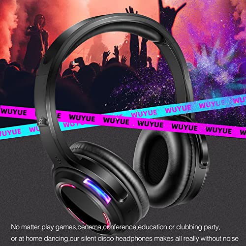 Professional Silent Disco LED Wireless Headphones and RF LED Silent Disco Earphones for iPod MP3 DJ Music Pary Club (10 Headphone + 1 Transmitter) - color: 10 headphone + 1 transmitter