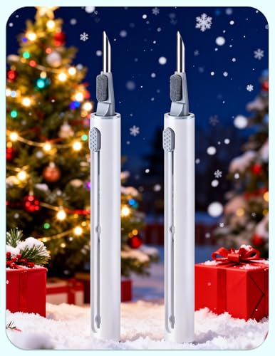 2 Pack Cleaner Kit for Airpods Pro 4 3 2 1, Multi-Function Cleaning Pen Tool with Soft Brush Flocking Sponge for Wireless Earbuds Bluetooth Headphone iPhone Electronics - color: White