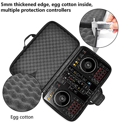 Lightweight Molded Hard Storage Case Fits for Pioneer RX, SX, SX2, SX3, Denon MC7000, FLX6 (L-27.2x 15.7 x 4 Inch) - size: DDJ-FLX6/SX2/SX3