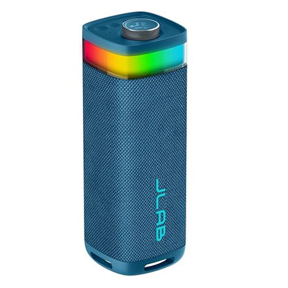 JLab, JBuds Party, Portable Bluetooth Speaker, Waterproof, RGB Lighting, Multi-Speaker Connect, Navy - color: Navy