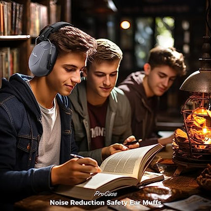 ProCase NRR 28dB Noise Reduction Ear Muffs, Foldable Adjustable Noise Cancelling Headphones - color: 1 - Grey