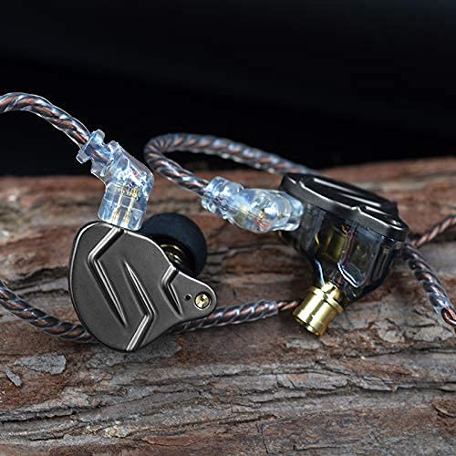 KZ ZSN Pro Dual Drivers 1BA 1DD in Ear Earphones HiFi Power Bass Earbuds Headphones High Clarity Sound Wired Earphones with Detachable Cable for Audiophile Musician - color: ZSN Pro-gray, size: No Mic
