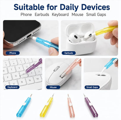 Electronics Cleaning Kit 4 Pack, Portable Phone Earbuds Camera Lens Cleaner Tools, Multi Device Cleaning Pen Set, Multicolor