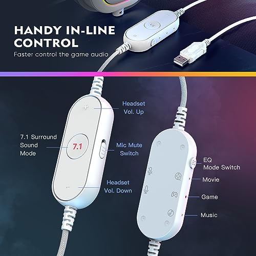 FIFINE Gaming USB Microphone and Computer Headset Kit for Laptop, PC Streaming Condenser Mic for Online Game Bundle, Wired Headphones with Microphone with EQ Mode, Soft Ear Pads for PS4/PS5 (A6W+H6W)