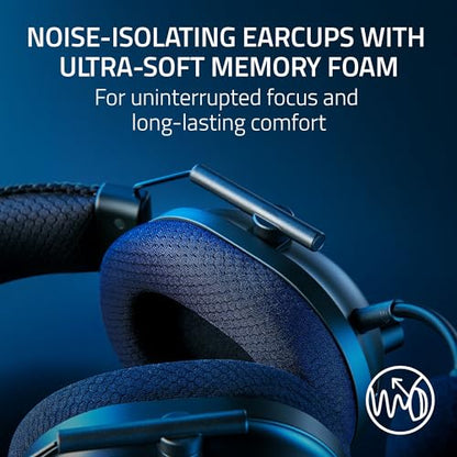 Razer BlackShark V2 Pro Wireless Gaming Headset, 70 Hr Battery, Black | Detachable Mic, Pro-Tuned FPS Profiles, 50mm Drivers, Noise-Isolating, Memory Foam Earcups, PC, PS5, Switch 2, Bluetooth 5.2 - color: Black, style: Gen 2
