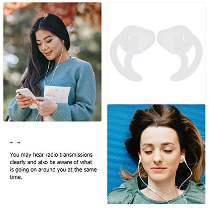 Silicone Fin Ear Mold - Slip Replacement Earbud Tips Sport Earbud Tips for Air Acoustic Coil Tube Earpiece L