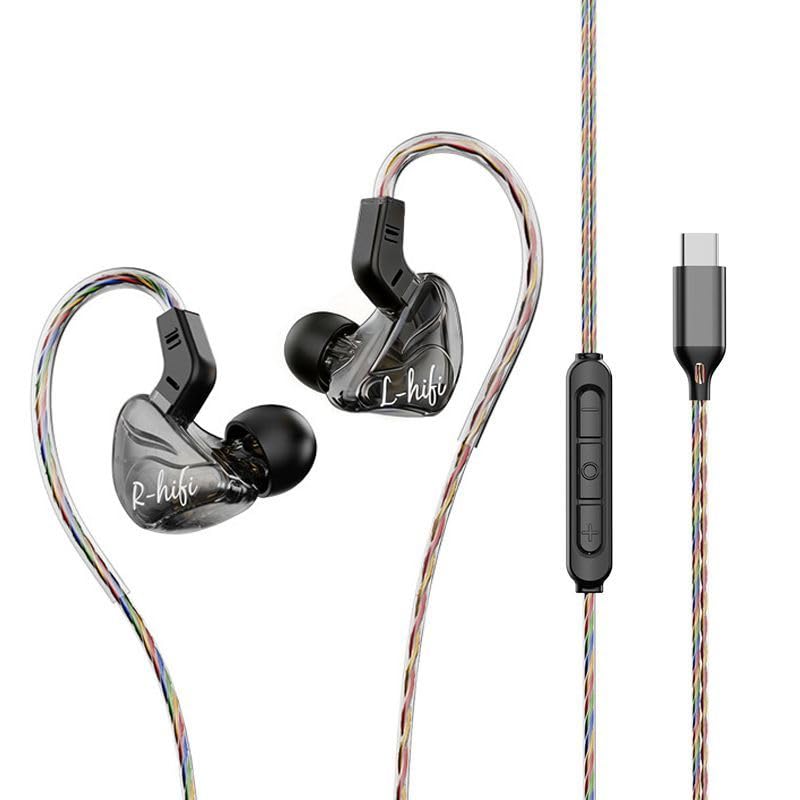 【2026 new Model】 HiFi in Ear Cool Earbuds - Professional Soundproofing Earplugs - Clear Sound, Low Bass, (USB-C) - color: Black, size: 1 Pack-USB-C