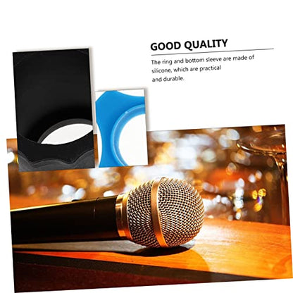 LIOOBO Thick Foam Microphone Protective Cover Anti-Slip Windshield Shield for Wireless Mics 1-Pack for Vocal Recording and Streaming