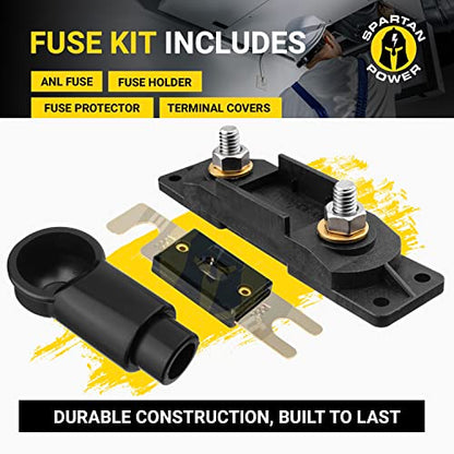 Spartan Power 80 Amp ANL Fuse & Holder Kit Black - color: BLACK, size: 80A BLACK