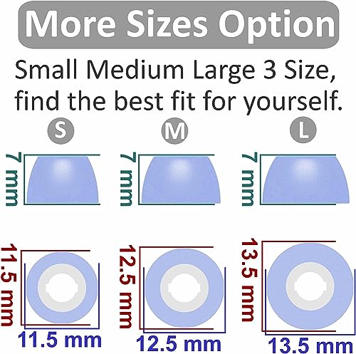 Replacement Memory Foam Tips Foam Sleeves Earbuds Tips Compatible with Beats Solo Buds, [Noise Cancelling] 6PCS 3Pairs S/M/L Purple 2143PP - color: Purple