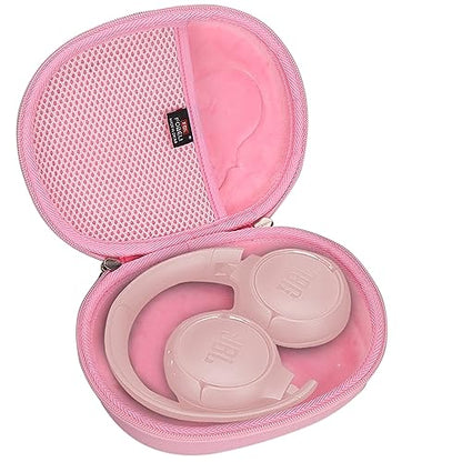 FBLFOBELI Headphone Cases EVA Hard Storage Case for JBL Tune 500BT/510BT/T450BT/710BT/JBL Live 650 BT NC On-Ear Wireless Bluetooth Headphone, Travel Protective Bag (Pink) - color: Pink
