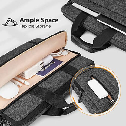 KIZUNA Laptop Bag Case 14 Inch Shoulder Sleeve Briefcase for 15" MacBook air M3 M2 2024/Lenovo Flex 14/14" HP EliteBook 840 G5/HP Pro 14 G3/Dell Latitude 7490/15" Surface Laptop 3, Grey - color: Grey, size: 14 Inch