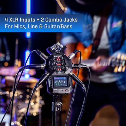 Zoom H8 Recorder for Musicians, Podcasters & Filmmakers | Filmmakers and Podcasters with Stereo Microphones, 6 Inputs, 12 Tracks, Touchscreen, USB Audio Interface, Battery Powered