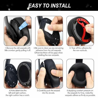 GEVO Earpads Replacement for Beats Studio 2/Studio 3 Wired & Wireless Headphones, Ear Pads Cushion for Beats Studio 2/Studio 3 with High-Density Noise Isolation Memory Foam (Black) - color: Black