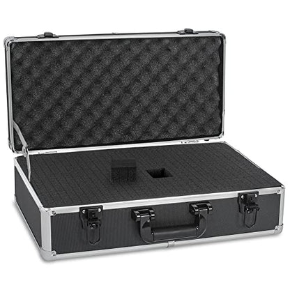20 Inch Hard Carrying Case | Ideal for Wireless Mic System Storage & Camera Gear Transportation, Aluminum Alloy Sturdy Build, Customizable Pre-Diced Foam - size: Inner：19.6''X 9.6''X 5.6''