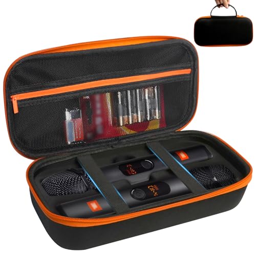 Wireless Microphone Case for 2, Fits JBL PartyBox, (Case Only)