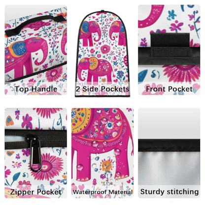 Stand Mixer Cover Compatible with KitchenAid Mixer 6/7/8 Quart with Pockets for Kitchen Aid Accessories and Attachments, Water-Resistant Quilted Polyester - color: Elephant