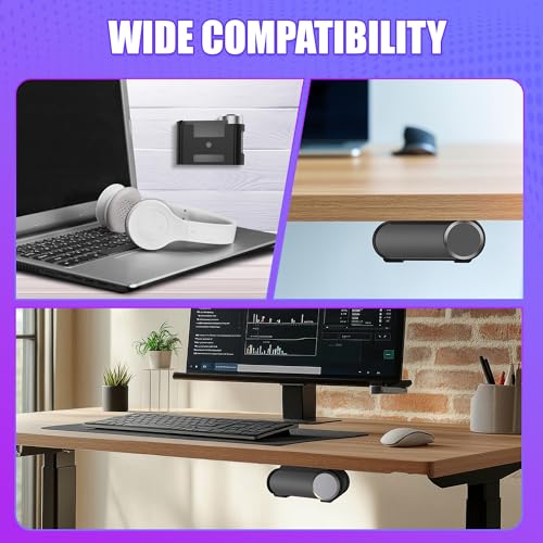Under Desk Stand Holder Compatible with SteelSerie Arctis Nova Pro Wireless | Compatible with SteelSerie Arctis Nova Pro Wireless Headphones Base Station, Magnetic Stand Compatible with Wireless Base