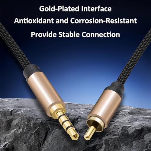 1/8inch 3.5mm TRRS to RCA Digital Coaxial Audio Cable Adapter