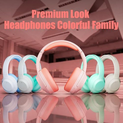 Upgraded Pro‑level Hybrid Active Noise Cancelling Headphones, HD Sound & Big Bass, 2X Softer Comfort, Long ANC Playtime, Wireless Over-Ear Bluetooth Headphones Perfect for Home Office|Travel|Pair - color: Pink
