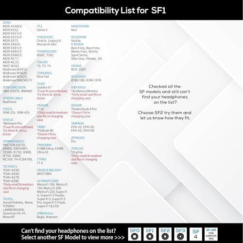 SF1 Large - Memory Foam Earbud Tips - 10 Pairs - Black | For Earbuds with Speaker Diameter 5.8-6.5mm, One Pair Lasts up to 4 weeks - size: Large - SF1