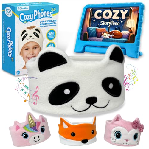 Toddler Headphones Wireless, Kids Bluetooth Earphones, Safe Volume - Wired School Headphones for Kids with 3.5 MM Jack and Travel Bag - Toddler Airplane Accessories for Boys & Girls - Panda - color: PANDA WIRELESS