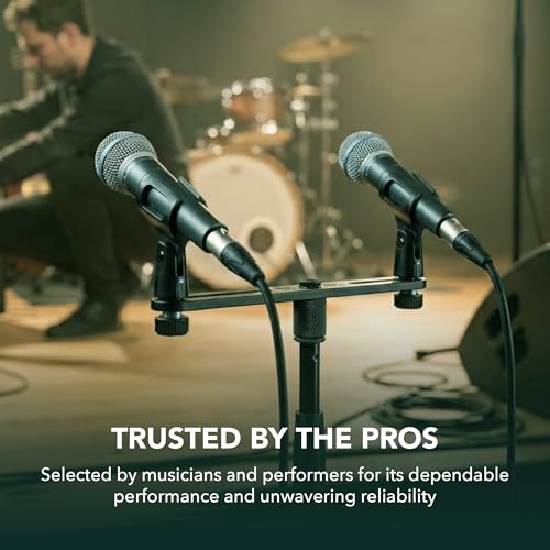 K&M König & Meyer 23550.500.55 Microphone Bar | Adjustable Positioning for Two Mics or Booms | 5/8“ Thread Stand Connector | Professional Choice Made in Germany Black - size: 23550.500.55