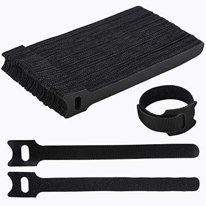 Nettbe 60 PCS 6 Inches Reusable Cable Ties, Adjustable Cord Straps Wire Organizer Cord Wrap and Hook Loop Cable Management - size: 6inches-60PCS