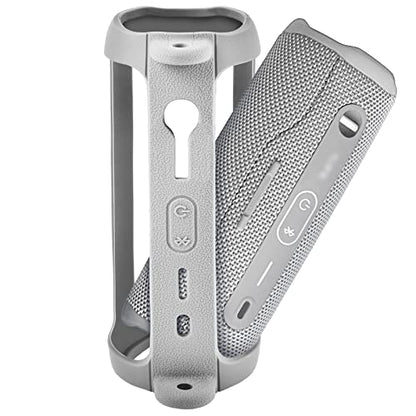 Comecase Silicone Case for JBL FLIP 6 Waterproof Portable Bluetooth Speaker - color: Grey