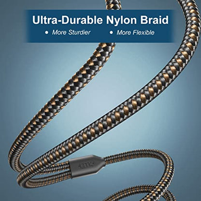 EMK 3.5mm to 2RCA Cable 24K Gold-Plated Nylon Braided RCA to Auxiliary Stereo Audio Headphone Male to Male 1/8 to RCA Cord for Tablet,Subwoofer,Home Theater,DVD Speaker,MP3/MP4,Player 3.3ft/1m - size: 3.3ft/1m, style: 3.5MM to 2RCA