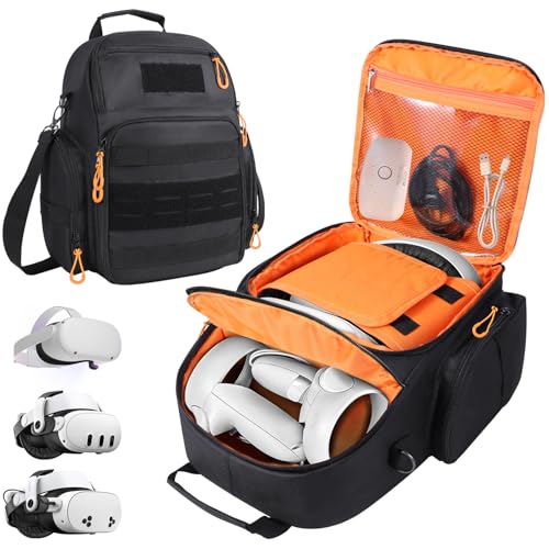 Carrying Case for Meta Quest 3s/3/2, Travel Case for Oculus Quest 3 Headset | Large Storage Case Compatible with Quest Pro, Touch Controllers Accessories for Travel Home Storage