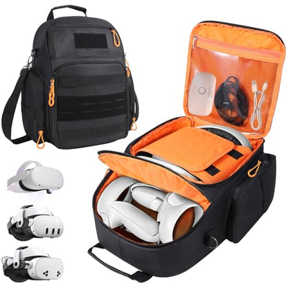 Carrying Case for Meta Quest 3s/3/2, Travel Case for Oculus Quest 3 Headset | Large Storage Case Compatible with Quest Pro, Touch Controllers Accessories for Travel Home Storage
