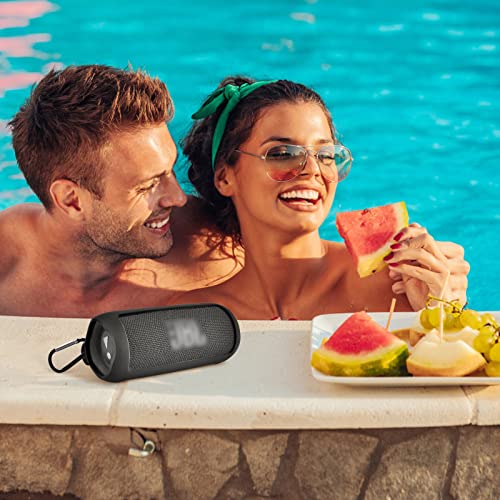 Comecase Silicone Case for JBL FLIP 6 Waterproof Portable Bluetooth Speaker - color: Black