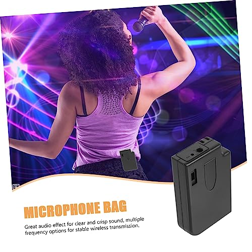 MERRYHAPY Microphone Carrier for Fitness Instructors Bodypack Transmitter Mic Belt Pouch Clip Wireless Mic Workout Microphone Pouch