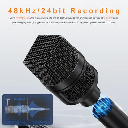 COMICA Revo S Wireless Handheld Microphone for iPhone, USB C Interview Microphone, 48kHz/24bit Audio Recording, 15H Battery, Smartphone Mic for Content Creator, Reporter, Podcast, Street Interview