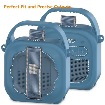 Silicone Cover Case for Bose SoundLink Micro 2 Bluetooth Speaker, Blue - color: Blue Case