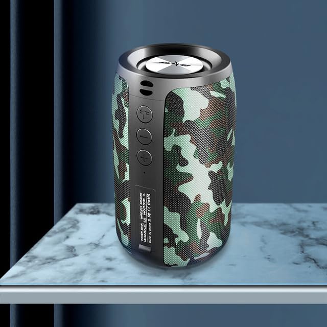 ZEALOT Portable Bluetooth Speaker, S32 Outdoor Speaker, Waterproof IPX5, Dual Pairing, Stereo Sound/TF Card/USB/AUX Competible for iPhone14 Samsung Home/Hiking/Fishing- Camo - color: Camo