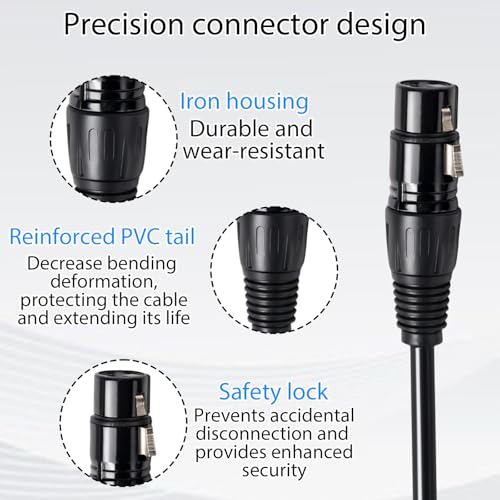 2pcs Right Angle XLR Cable, Adjustable-Angle Male to Straight Female 90 Degree XLR Adapter Connector for Sound Equipment Mixers recorders Accessories(Black, 1ft/30cm)