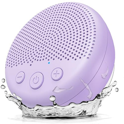 LENRUE Shower Speaker, Bluetooth Waterproof Speaker Wireless, Portable Speaker with Clear Loud Sound, Suction Cup, Lanyard, Ideas Gifts - color: Purple
