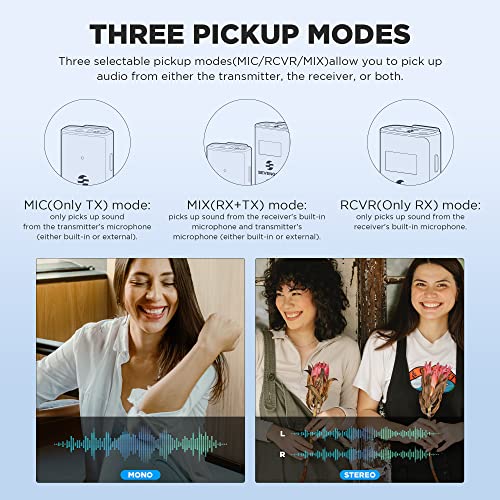 Sevenoak SKM-K1 OLED Wireless Lavalier Microphone Compact Lapel Clip on Mic for DSLR Camera Smartphone for Vlog Live Streaming Interview Record YouTube - size: SKM-K1